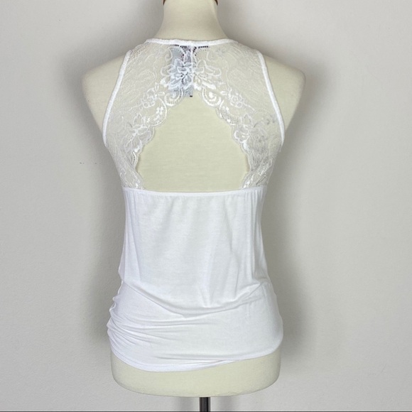 White Lace Tank Top White Size M New - Picture 4 of 6